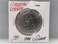 1oz .999 Silver American Reserve Round