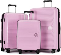 PP 3-piece luggage set  Expandable  Pink