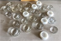 Collection of glass caster cups