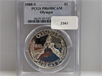 PCGS 1988-S PR69DCAM Olympic $1