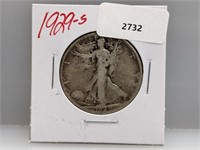 1929-S 90% Silver Walker Half $1 Dollar