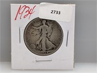 1934 90% Silver Walker Half $1 Dollar