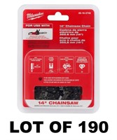 $5700 - 190 Milwaukee 16" Chain Saw Blades - NEW