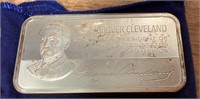 Grover Cleveland 5000 grains sterling silver bar