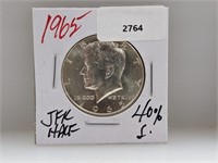 1965 40% Silver JFK Half $1 Dollar