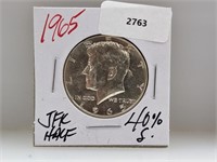 1965 40% Silver JFK Half $1 Dollar
