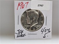 1967 40% Silver JFK Half $1 Dollar