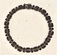 Sterling silver and marcasite bracelet