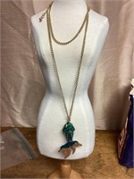 Chain with fish pendant