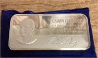 Calvin Coolidge 5000 grains sterling bar