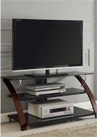 56.62 in. Elie Bentwood & Glass TV Stand