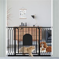 TSAYAWA Baby Gate with Cat Door  29.5-48 Inch