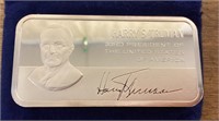 Harry Truman 5000 grains sterling silver bar