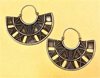 Sterling silver Woods native American earrings