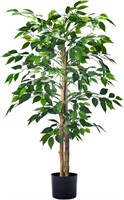 4FT Artificial Ficus  Real Leaves  Trunk