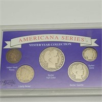 AMERICANA SERIERS COIN COLLECTION 
BARBER HALF,