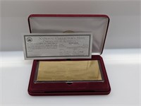 $100,000 Gold Leaf Tribute Certificate