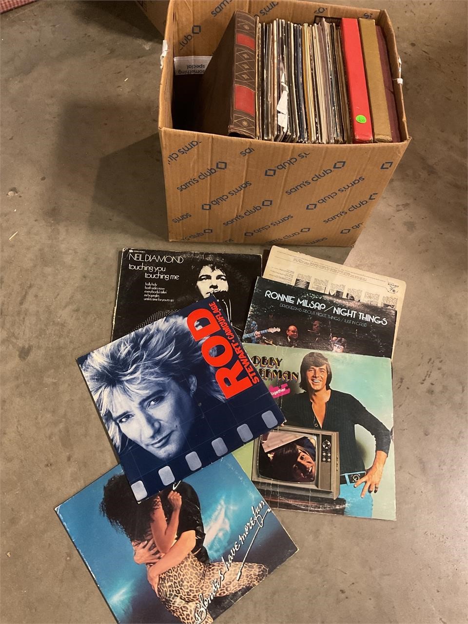 Box of vintage albums