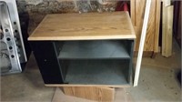 Retro Look End Table Display TV Shelf