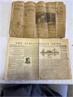Newspapers and WWII ITEMS.