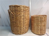Set of Tall Wicker Baskets