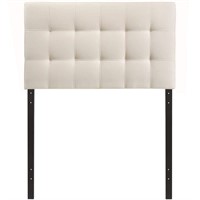 Lily Ivory Twin Upholstered Fabric Headboard