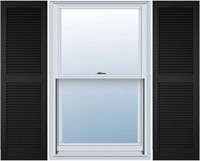 Cathedral Vinyl Shutters 14.5W x 72H  Black