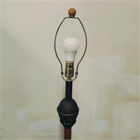 Wood & Bronze Colored Floor Lamp