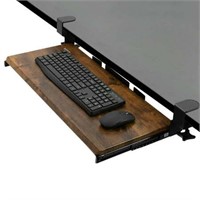 VIVO Rustic Brown Clamp-on Keyboard Tray