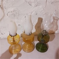 Colored Glass Oil Lanterns