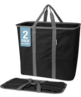 CleverMade Collapsible Laundry Caddy, Black/