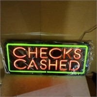 Electric CHECKS CASHED Sign NEW