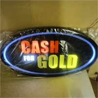 Electric CASH FOR GOLD Sign NEW