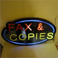 Electric FAX & COPIES Sign NEW