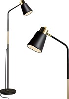 Industrial Floor Lamp  Rustic  Black