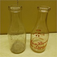 Pair of Milk Bottles - Iron River Mich