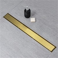 Gold Shower Drain 48  AISI 304 Steel  Tile Insert