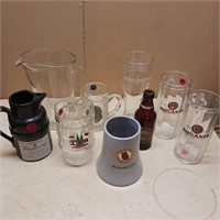 Large lot of Beer Glasses & Pitcher