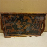 Handcarved Wood Haiti Serving Tray