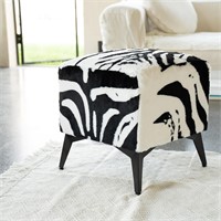 YYTH Zebra Pattern Footstool 23x13x13