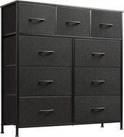 WLIVE 9-Drawer Dresser  Storage Tower  Black