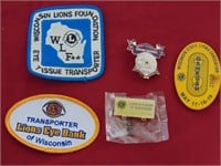 Old Lions Club Patches and Pins