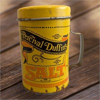 Vintage Percival Duffin's Salt Tin Shaker