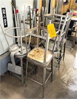 LOT METAL SHOP STOOLS