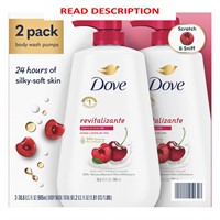 Dove Body Wash  Cherry & Chia  2pk  30.6oz