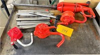 LOT (New & Used) OIL PUMPS w/ METAL CABINET