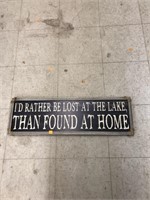 Lake Sign Approx 29x9