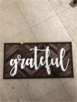 Grateful Canvas & Wood Sign Approx 24x13