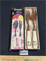 MCM Florida Fork & Spoon Set in Original Box