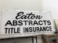 Eaton Abstracts Title Insurance Sign Approx 70x36